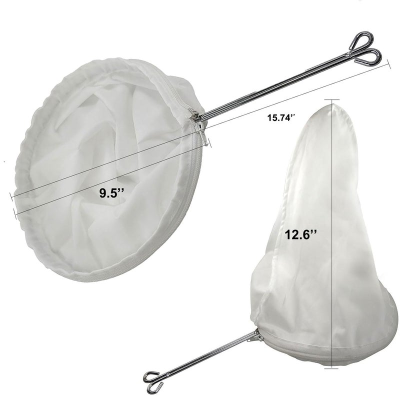 Daycount Large Thai Tea Filter, Natural Cloth Strainer Coffee Filter with Hanging Loop 9.5''x12.5'' for Restaurant Commercial use - Image 2